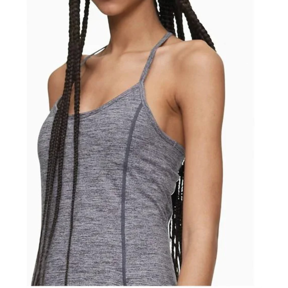 Calvin Klein Performance Gray Strappy Workout Tank Tennis Pickleball Dress NWT - Picture 3 of 4